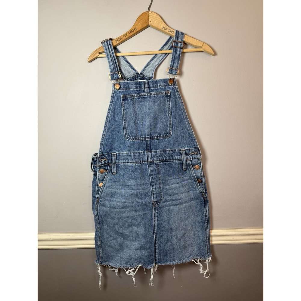 Madewell Blue Denim Overall Skirt